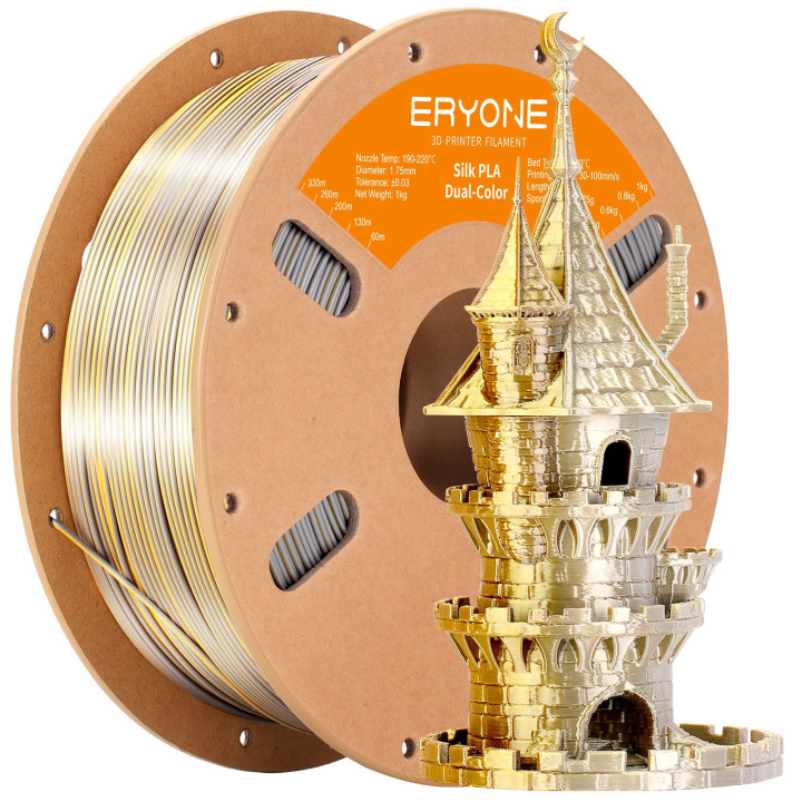 Filament PLA Silk Bicolore - 1,75mm±0,03mm (1kg)