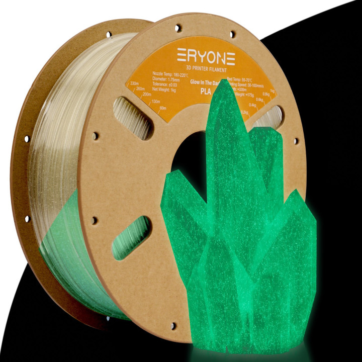 Filament PLA Phosphorescent Vert - 1,75mm ±0,03mm (1kg)