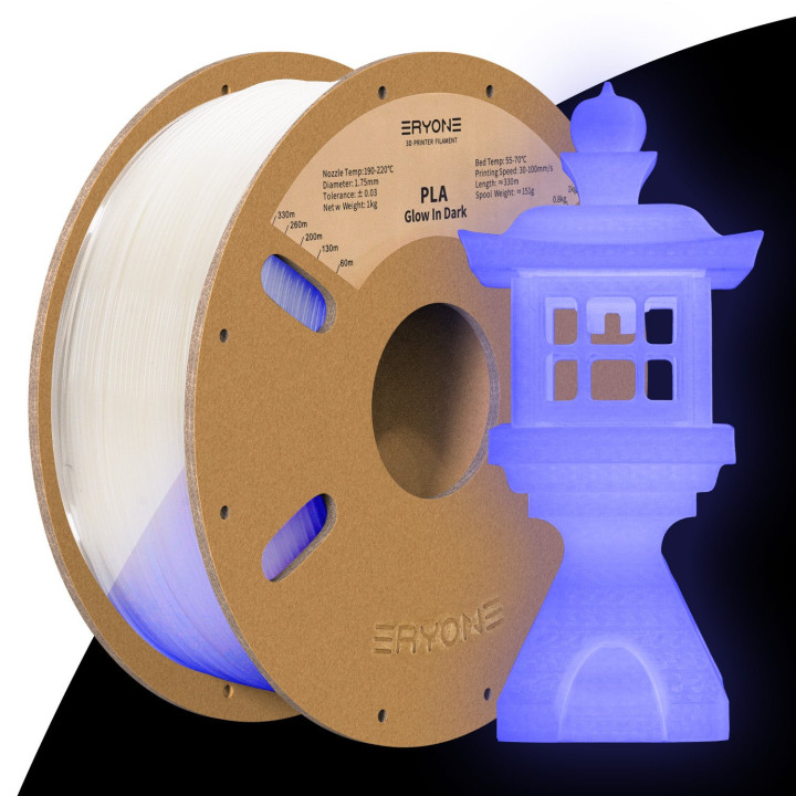 Filament PLA Phosphorescent Vert - 1,75mm ±0,03mm (1kg)