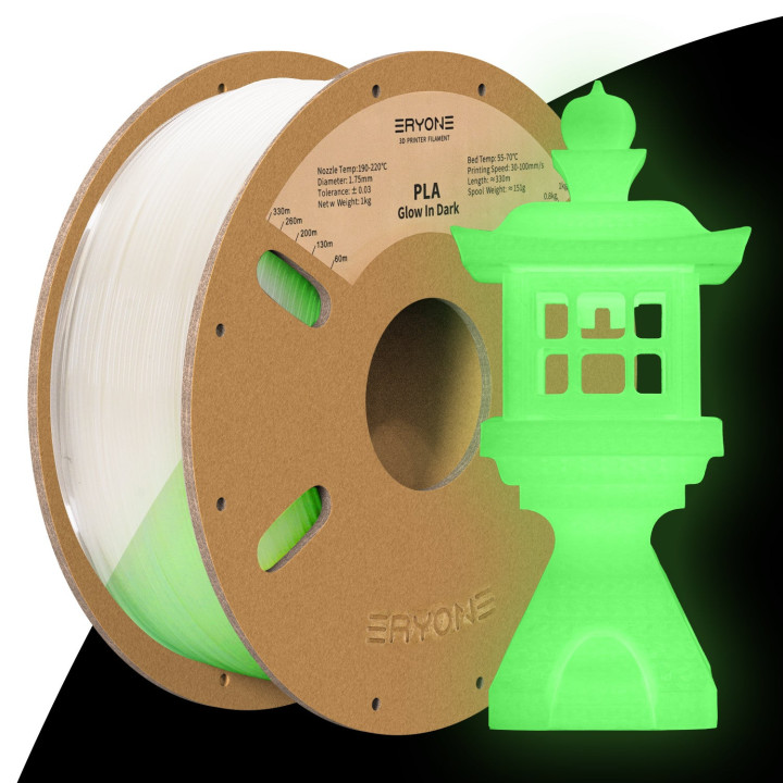 Filament PLA Phosphorescent Vert - 1,75mm ±0,03mm (1kg)