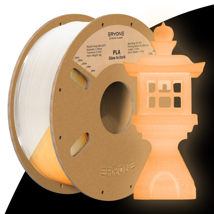 Filament PLA Phosphorescent Vert - 1,75mm ±0,03mm (1kg)
