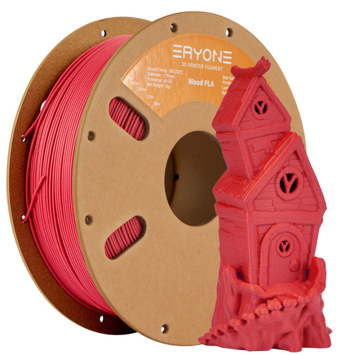 Filament PLA Bois 1.75mm ±0.03mm — Texture naturelle chêne (1kg)