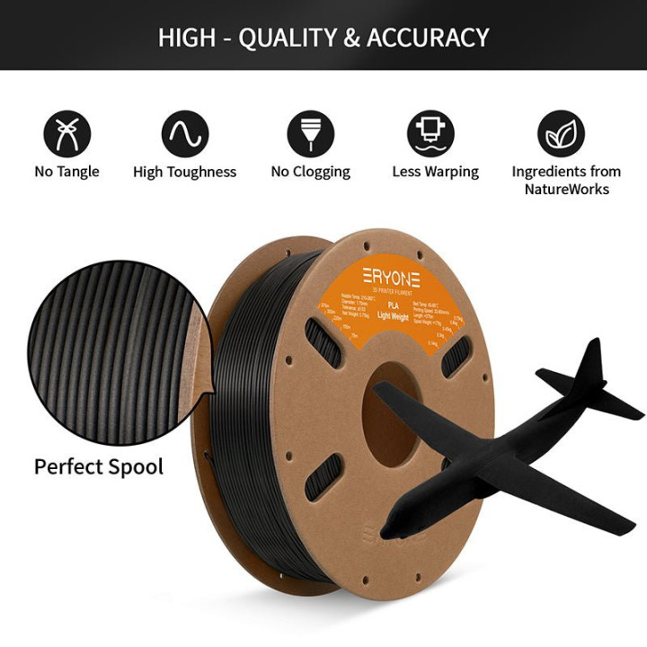 Filament PLA Léger Eryone - 1.75mm ±0.03mm (750g)