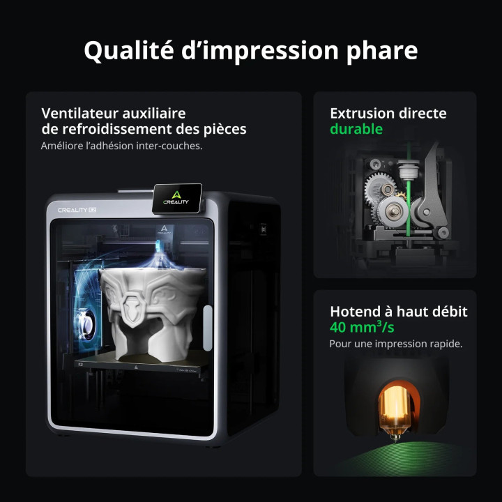 Creality - K2 - Imprimante 3D Fermée Performante