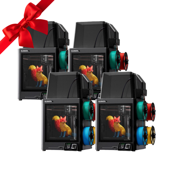 Elegoo - Pack4 x Centauri Carbon 2 Combo - Imprimante 3D avec Multicolore CC2 + CANVAS