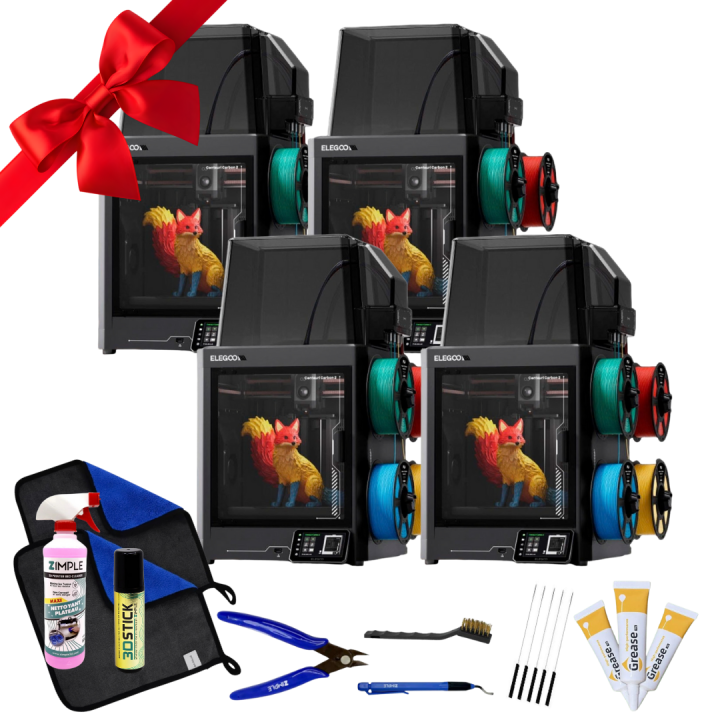 Elegoo - Mini Factory Centauri Carbon 2 Combo - Imprimante 3D avec Multicolore CC2 + CANVAS