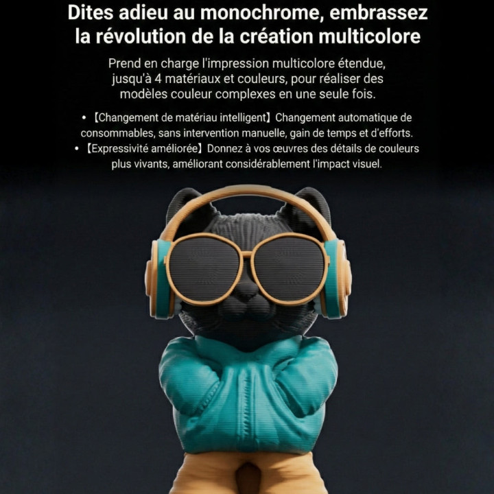 Elegoo - Mini Factory Centauri Carbon 2 Combo - Imprimante 3D avec Multicolore CC2 + CANVAS