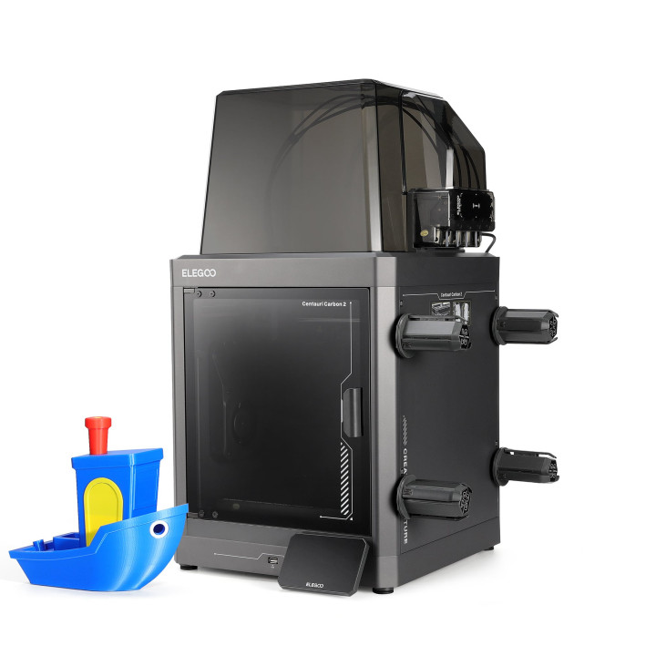 Elegoo - Mini Factory Centauri Carbon 2 Combo - Imprimante 3D avec Multicolore CC2 + CANVAS