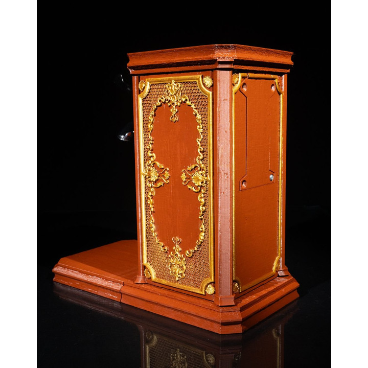 Distributeur De Whisky Baroque – Style Chêne Vieilli & Ornements Dorés