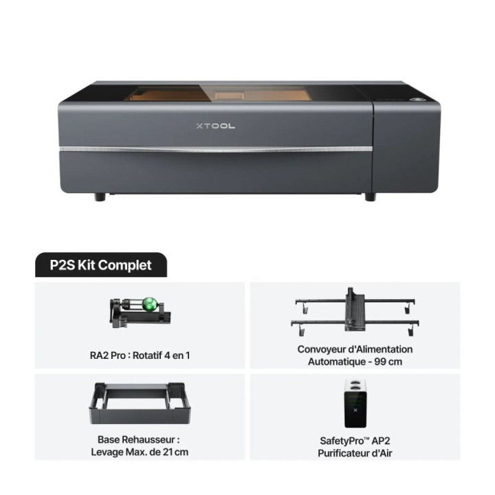 xTool - P2S 55W - Classe IV - Kit Complet