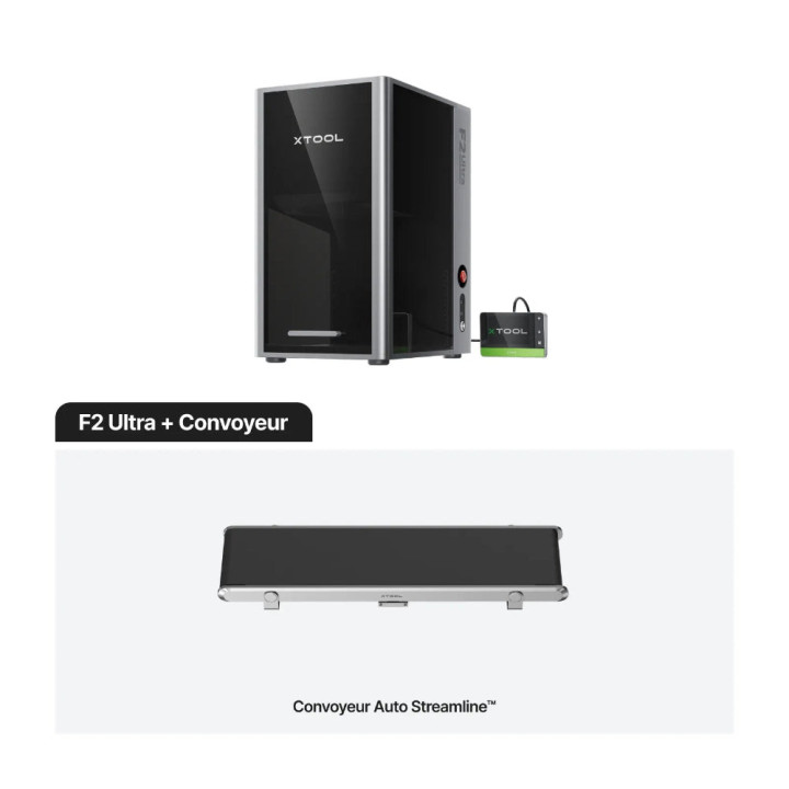 xTool - F2 Ultra + Convoyeur Graveur Double Laser MOPA 60W + Diode 40W