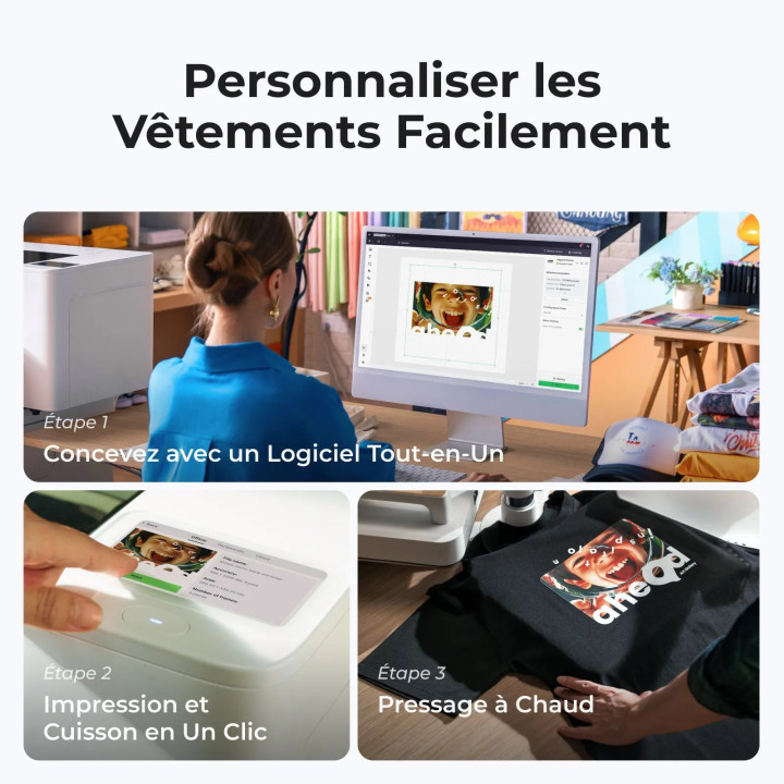 Pack Polyvalent - xTool Apparel Printer - Imprimante Textile DTF