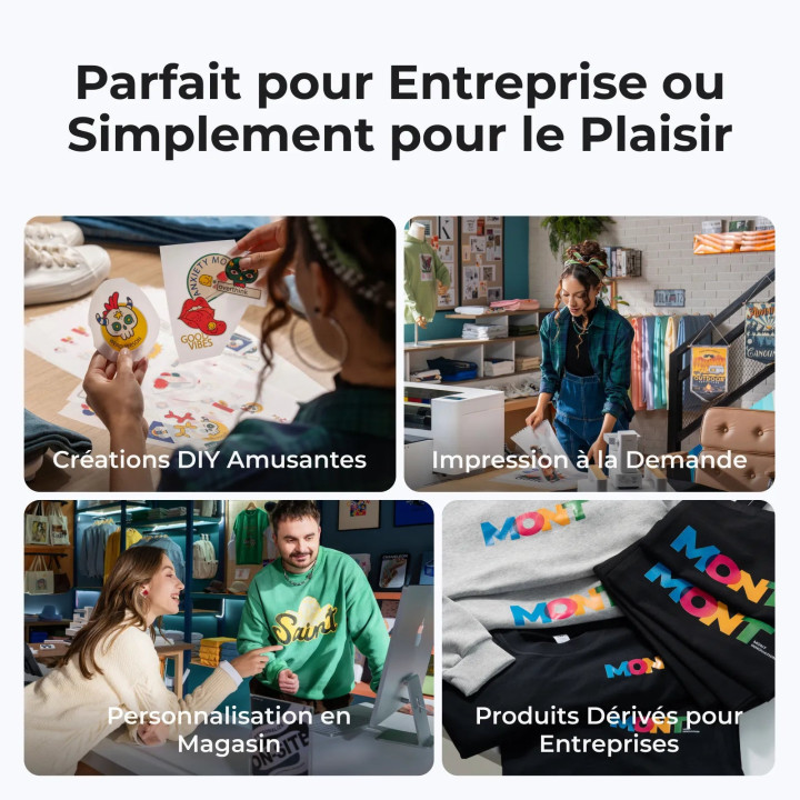 Pack Polyvalent - xTool Apparel Printer - Imprimante Textile DTF