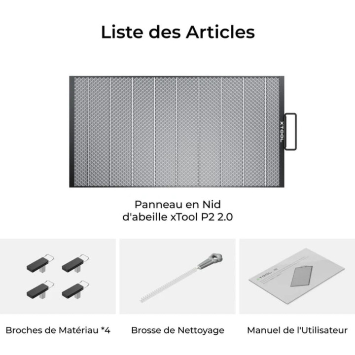 xTool - Panneau Nid d'Abeille 2.0 pour P2/P2S