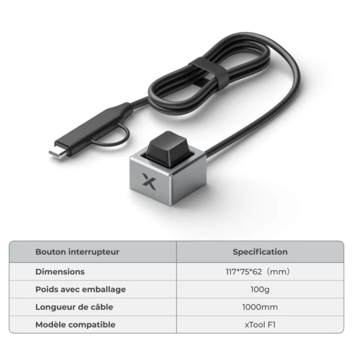 xTool - Bouton Interrupteur pour F1