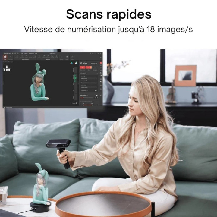 Revopoint - POP 3 Plus Advanced Edition - Scanner 3D Portable avec Scans Couleur