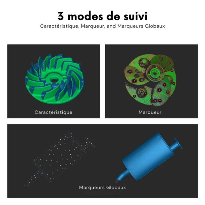 Revopoint - MetroX Advanced Edition - Ligne Laser Bleue et Lumière Structurée en Champ Complet