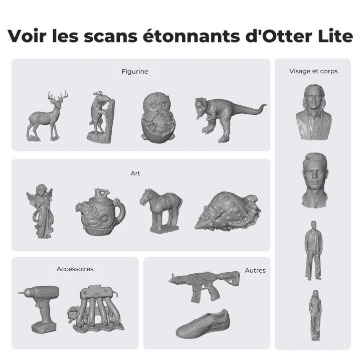 Creality - CR-Scan Otter Lite avec Poignée Lite Bridge - Sans Fil et Illimité