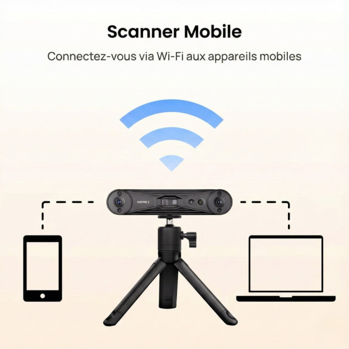 Revopoint - INSPIRE 2 Premium Edition - Scanner 3D Sans-Fil à Laser Infrarouge et Lumière Structurée
