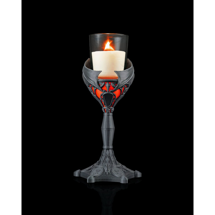 Dark Chalice – Porte-Bougie Calice Gothique Chauve-Souris