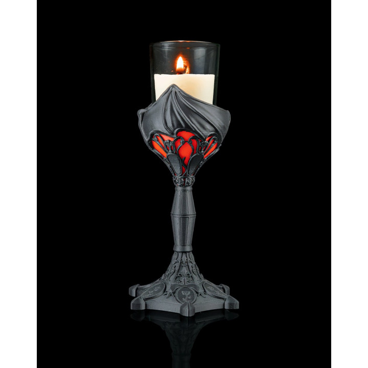 Dark Chalice – Porte-Bougie Calice Gothique Chauve-Souris