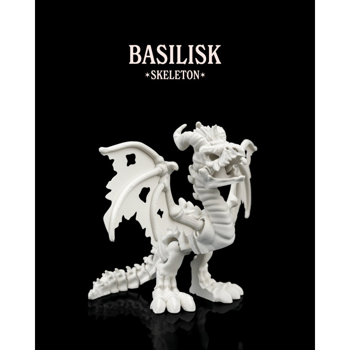 Basilisk Squelette – Figurine Dragon Fantastique Made In Occitanie
