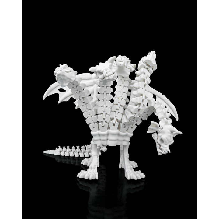 Pentadragon Skeleton – Dragon Squelette Articulé À 5 Têtes