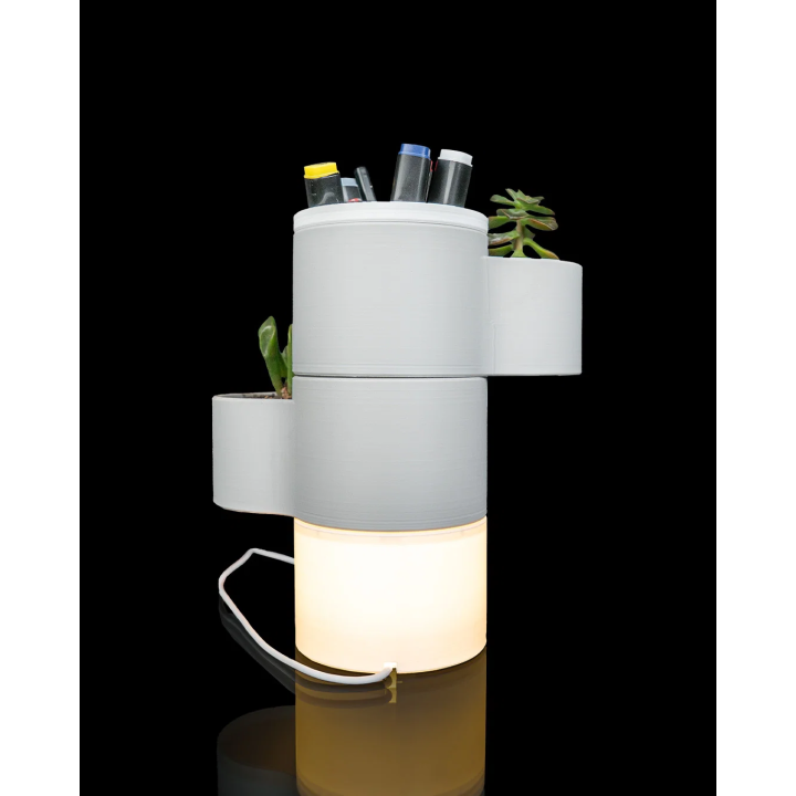 Éclat empilé - Lampe et rangement de table – vue 2