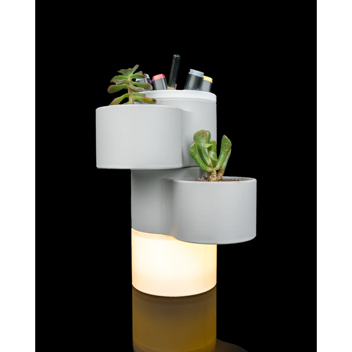 Éclat empilé - Lampe et rangement de table – vue 3