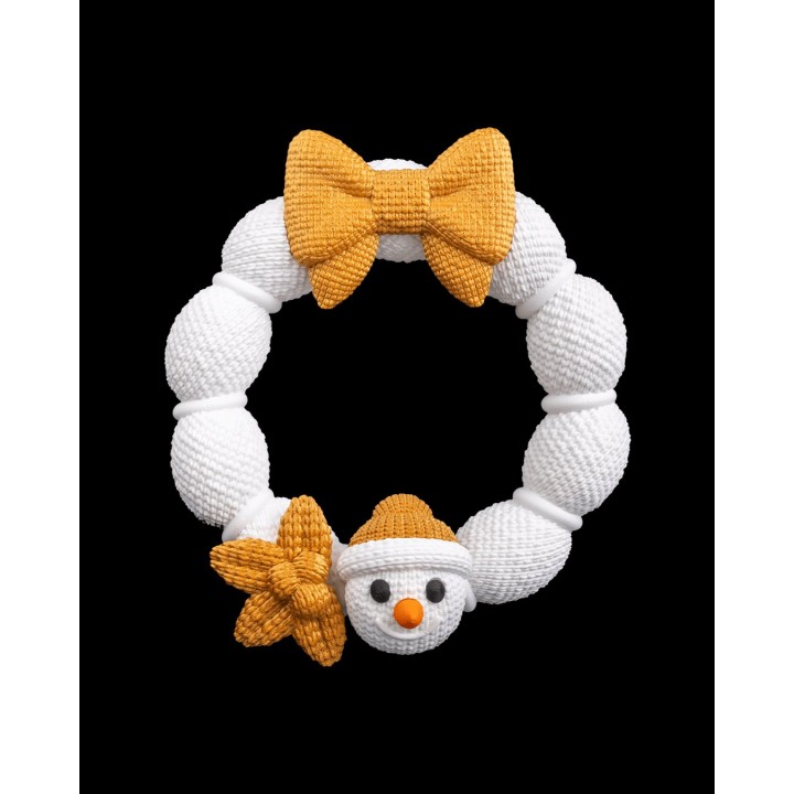 Couronne de voeux de Bonhomme de neige