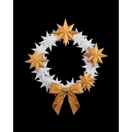 Couronne de Noël scintillante pour l'entrée