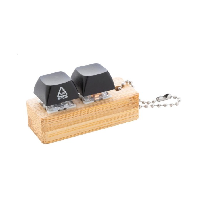 Typoo Porte-clés anti-stress personnalisé par gravure en bambou