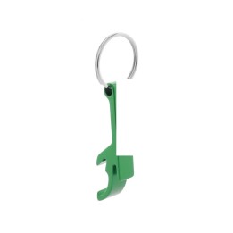 Porte-clés Décapsuleurs en métal Russel Vert personnalisé par gravure 
