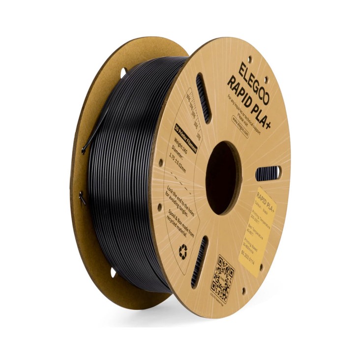 Elegoo - Rapid PLA+ - Noir (Black) - 1,75 mm - 1 kg | Espace Maker