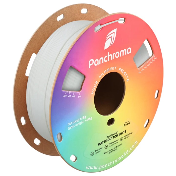 Panchroma PLA - Mat Blanc Coton (Matte Cotton White) - 1,75 mm - 1 kg 