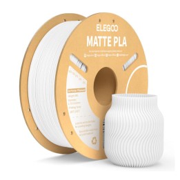 Elegoo - Matte PLA - Blanc (White) - 1,75 mm - 1 kg | Espace Maker