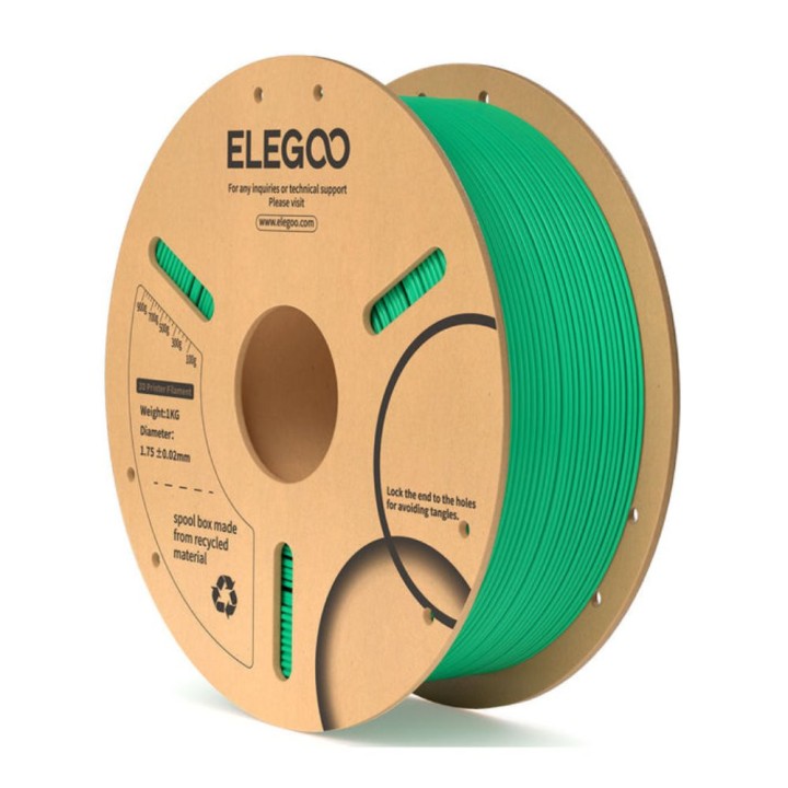 Elegoo - PLA - Vert Océan (Sea Green) - 1,75 mm - 1 kg | Espace Maker