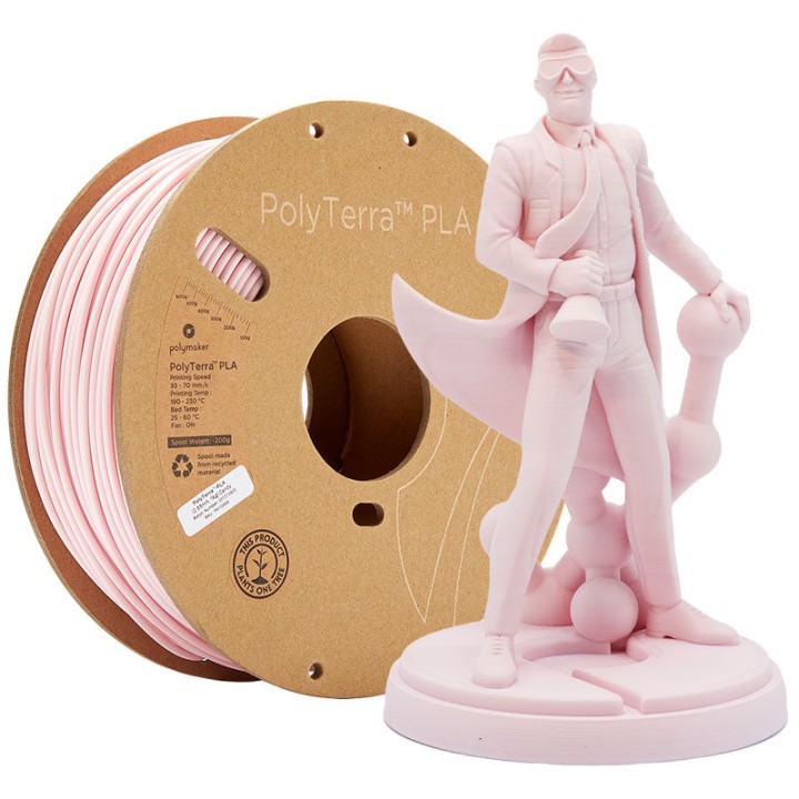Polymaker - PolyTerra PLA - Rose Bonbon (Candy) - 1.75 mm - 1 kg | Esp