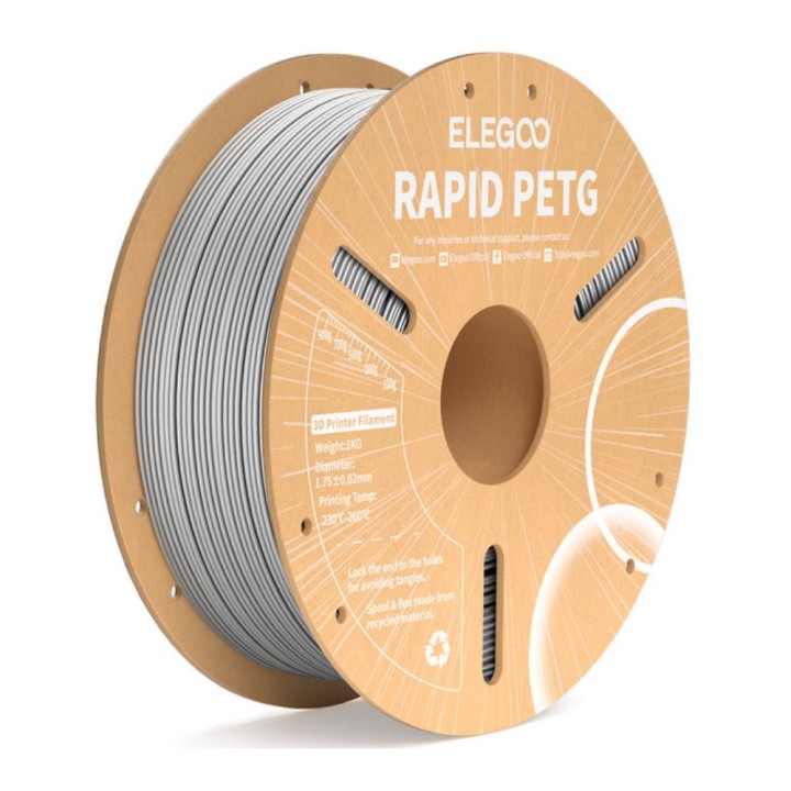 Elegoo - Rapid PETG - Gris (Grey) - 1,75 mm - 1 kg | Espace Maker