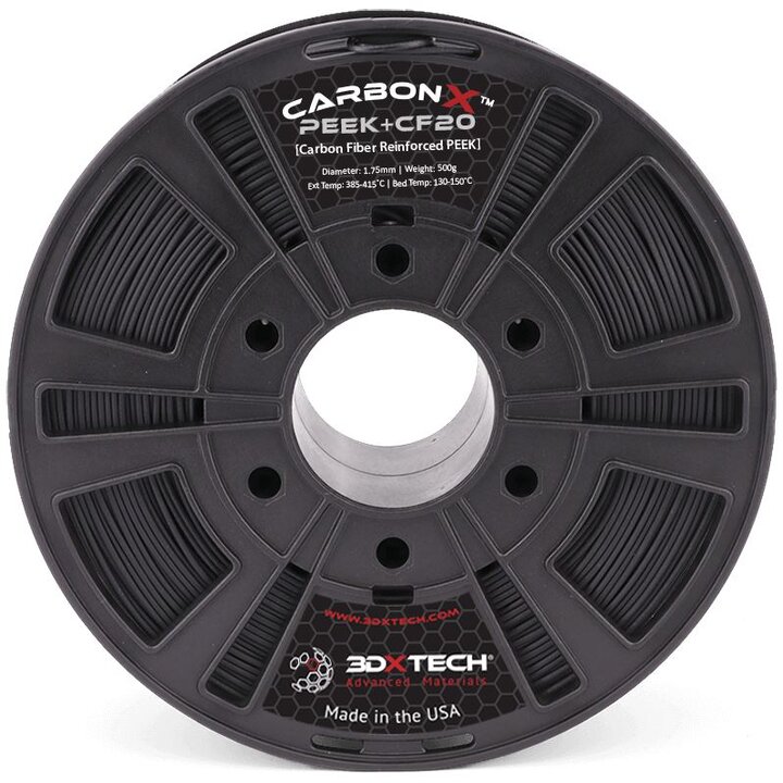 3DXTech - CarbonX - PEEK+CF20 - Noir - 1.75 mm - 500 g | Maison D