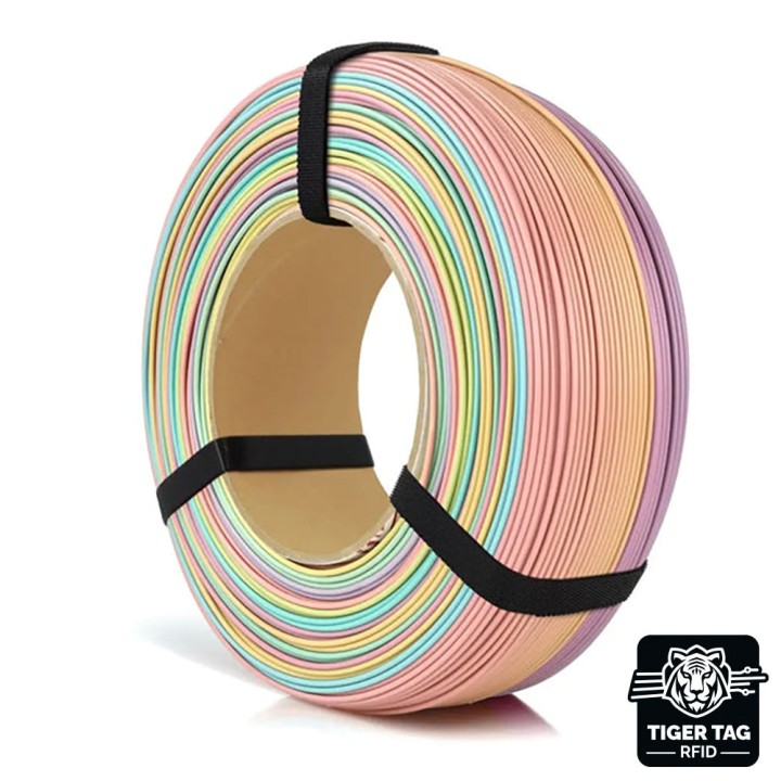 Rosa3D - PLA Rainbow Pastel Macaron - 1,75 mm - 1 kg Refill avec RFID 