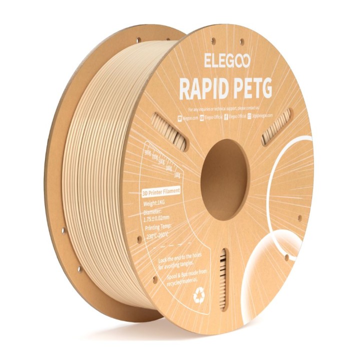 Elegoo - Rapid PETG - Beige - 1,75 mm - 1 kg | Espace Maker