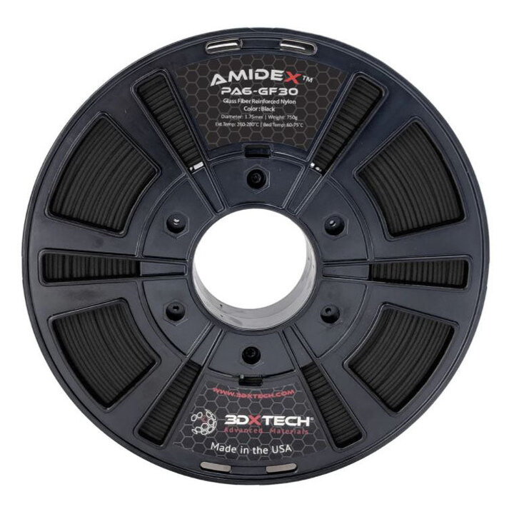 3DXTech - FIBREX PA6-GF30 - Noir - 1.75 mm - 750 g | Maison Drabi