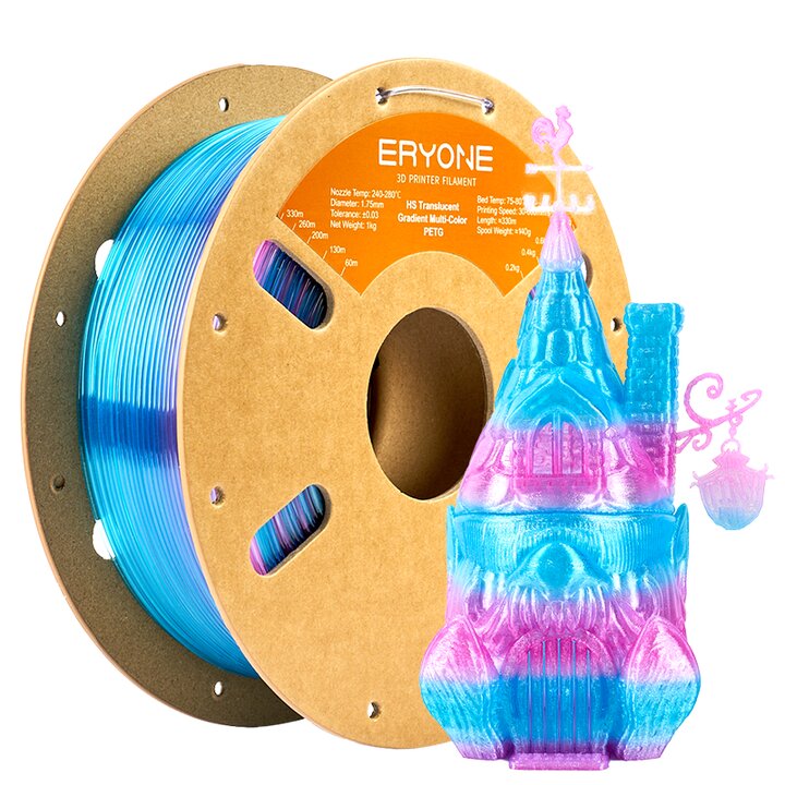 PETG High-Speed Translucent Gradient Multicolore Filament - 1.75m