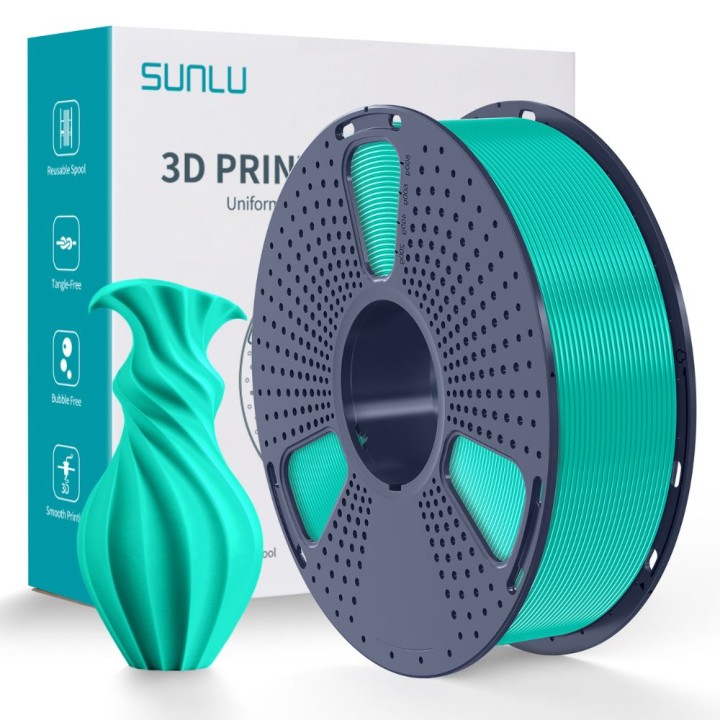 Sunlu - PLA - Vert Menthe (Mint Green) - 1,75 mm - 1 kg | Espace Maker