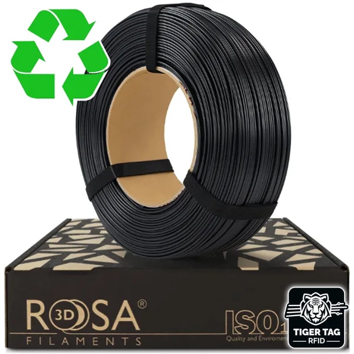 Rosa3D - rPETG Impact - Noir (Black) - 1,75 mm - 1 kg Refill avec RFID