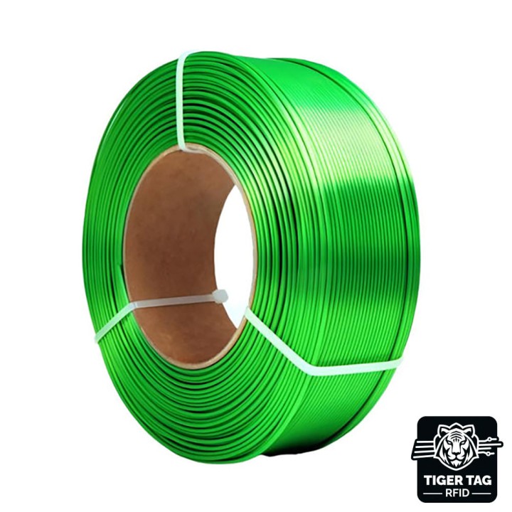 Rosa3D - PLA Silk - Vert (Green) - 1,75 mm - 1 kg Refill avec RFID Tig