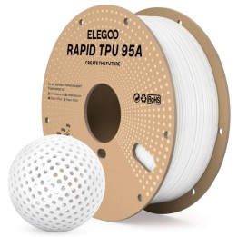 Elegoo - Rapid TPU 95A - Blanc (White) - 1,75mm - 1 kg | Espace Maker