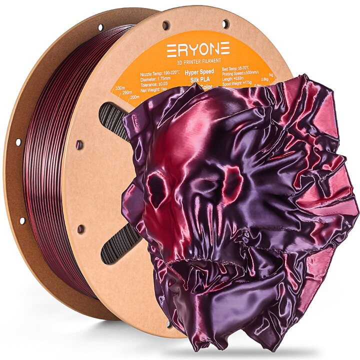 Filament PLA Silk Haute Vitesse Bicolore - Piece imprimee 3D fait main