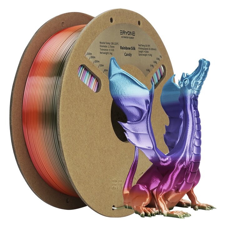 Filament PLA Silk Arc-en-ciel - Impression 3D Occitanie